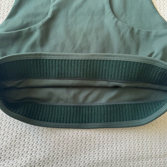 Girlfriend Collective Dylan High Neck Racerback Sports Bra Moss Green size Small - Picture 7 of 8